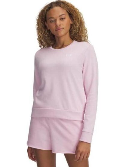 SUDADERA UA RIVAL TERRY CREW ROSA UNDER ARMOUR MEXICO