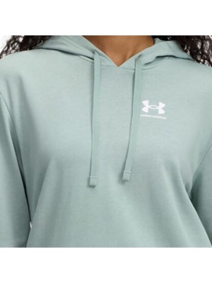 SUDADERA UA RIVAL TERRY HOODIE VERDE UNDER ARMOUR MEXICO - Image 4