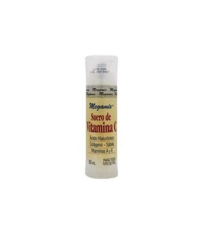 SUERO DE VITAMINA C 30 ML ACIDO HIALURONICO COLAGENO SABILA VITAM MEGAMIX