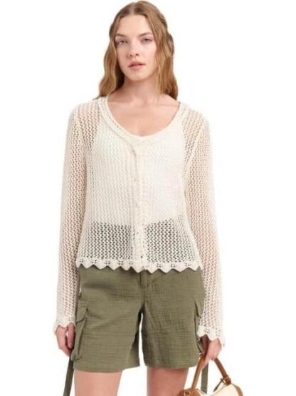 SUETER CROCHET MARFIL SAO PAULO
