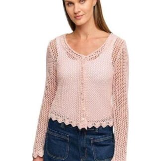 SUETER CROCHET ROSA SAO PAULO