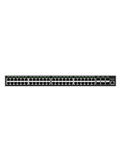 SWITCH ADMINISTRABLE CAPA L2+ 48 PTOS GIGABIT + 6 SFP POE HASTA 400W DE SALIDA COMPATIBLE CON GWN CLOUD