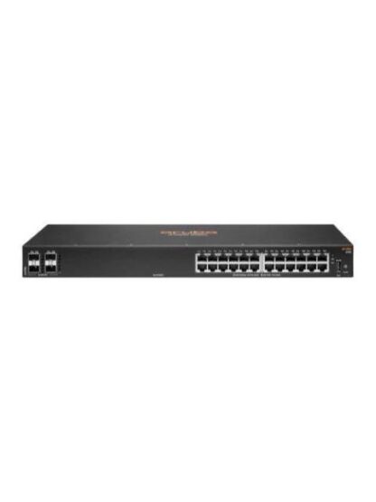 SWITCH ARUBA GIGABIT ETHERNET 6100 24 PUERTOS POE 10 100 1000 + 4 SFP+ 128GBIT-S NEGRO JL677A