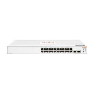 SWITCH ARUBA GIGABIT ETHERNET INSTANT ON 1830 24 PUERTOS 10-100-1000MBPS + 2 PUERTOS SFP 52 GBIT-S 16000 ENTRADAS - ADMINISTRABLE