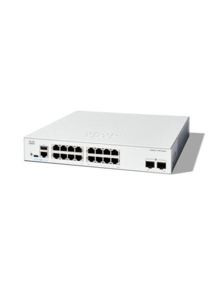 SWITCH CISCO CATALYST 1300 16 PUERTOS GIGABIT ETHERNET 10-100-1000 16 X POE NO DISPONIBLE 2 PUERTOS SFP 12 GBIT-S ADMINISTRADO