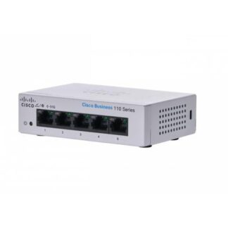 SWITCH CISCO GIGABIT ETHERNET BUSINESS 110 5 PUERTOS 10-100-1000MBPS 10 GBIT-S 2000 ENTRADAS - NO ADMINISTRABLE