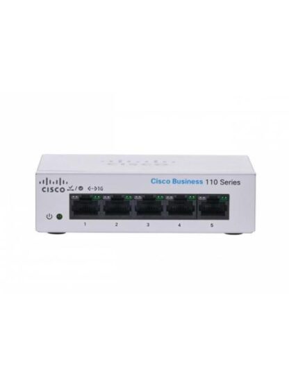 SWITCH CISCO GIGABIT ETHERNET BUSINESS 110 5 PUERTOS 10-100-1000MBPS 10 GBIT-S 2000 ENTRADAS - NO ADMINISTRABLE - Image 2