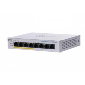 SWITCH CISCO GIGABIT ETHERNET BUSINESS CBS110 8 PUERTOS 10-100-1000MBPS (4X POE) 16 GBIT-S 8000 ENTRADAS - NO ADMINISTRABLE