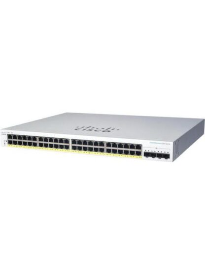 SWITCH CISCO GIGABIT ETHERNET BUSINESS CBS220 48 PUERTOS 10-100-1000MBPS + 4 PUERTOS SFP 104 GBIT-S 8192 ENTRADAS - ADMINISTRABLE