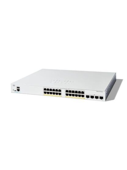 SWITCH CISCO GIGABIT ETHERNET CATALYST 1300 24 PUERTOS POE+ 10-100-1000MBPS + 4 PUERTOS SFP 370W 56 GBIT-S 16000 ENTRADAS - ADMINISTRABLE