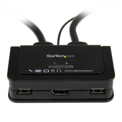 STARTECH  SWITCH KVM DE 2 PUERTOS HDMI USB AUDIO CON CABLES INTEGRADOS - Image 2