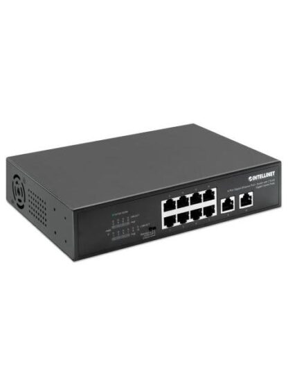SWITCH INTELLINET GIGABIT ETHERNET 561402 8 PUERTOS POE + 10-100-1000 + 2 PUERTOS UPLINK 120W 2 GBIT-S 8192 ENTRADAS - NO ADMINISTRABLE - Image 2