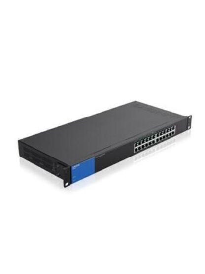 SWITCH LINKSYS GIGABIT ETHERNET PARA RACK LGS124P 24 PUERTOS 10-100-1000 MBPS 8000 ENTRADAS - NO ADMINISTRABLE