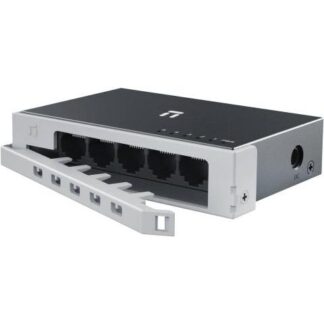 SWITCH NETIS MODELO ST105D 5 PUERTOS 10-100MBPS SWITCH DE ESCRITORIO CARCASA METALICA CON SEGURO DE CONECTOR INCORPORADO NO ADMINISTRABLE
