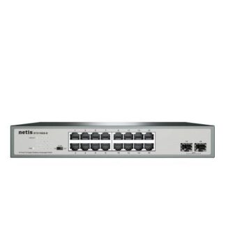 SWITCH NETIS MODELO ST3118GSD 16 PUERTOS Y 2 PUERTOS SFP GIGABIT MONTABLE EN RACK NO ADMINISTRABLE