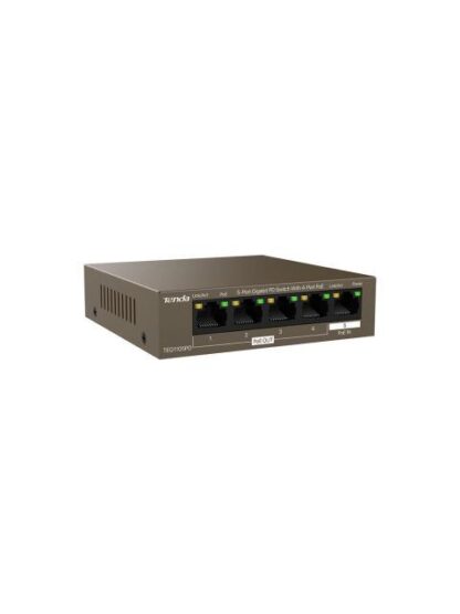 SWITCH TENDA GIGABIT ETHERNET TEG1105PD 5 PUERTOS 10-100-1000MBPS (4X POE) 10 GBIT-S 2000 ENTRADAS - NO ADMINISTRABLE - Image 2