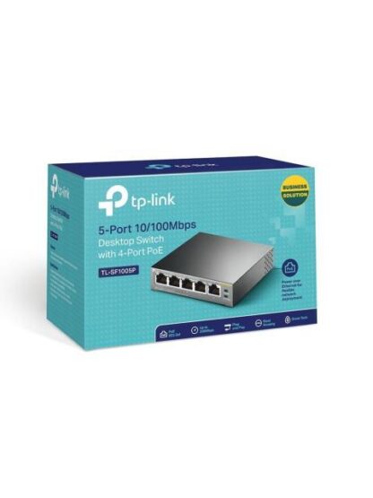 SWITCH TP-LINK FAST ETHERNET TL-SF1005P 5 PUERTOS 10-100MBPS (4X POE) 1 GBIT-S 2000 ENTRADAS - NO ADMINISTRABLE - Image 6