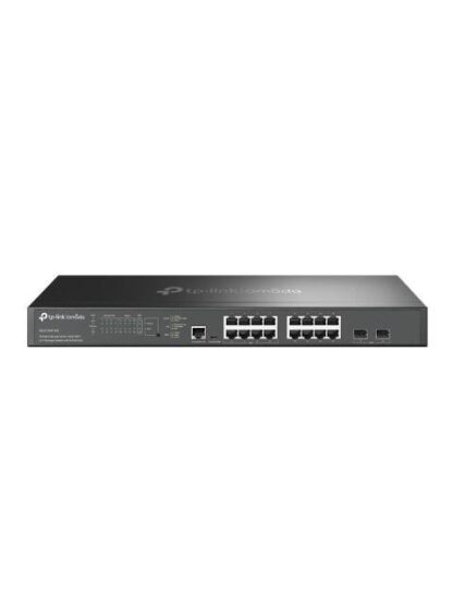 SWITCH TP-LINK GIGABIT ETHERNET OMADA L2+ 16 PUERTOS 10-100-1000MBPS + 2 PUERTOS SFP 120 GBIT-S 16.000 ENTRADAS - ADMINISTRABLE