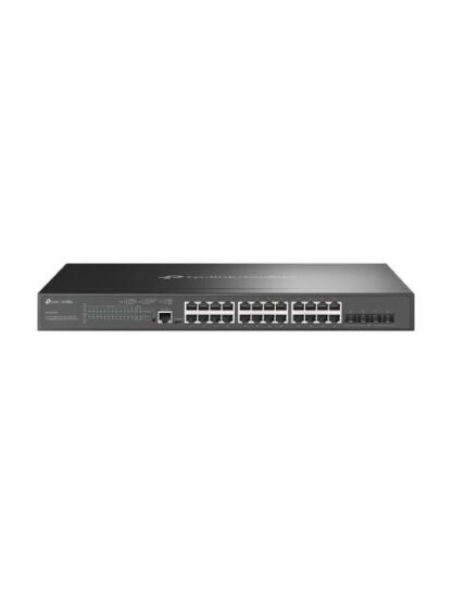 SWITCH TP-LINK GIGABIT ETHERNET SG3428XMP 24 PUERTOS POE+ 10-100-1000MBPS + 4 PUERTOS SFP+ 128 GBIT-S 16000 ENTRADAS - ADMINISTRABLE