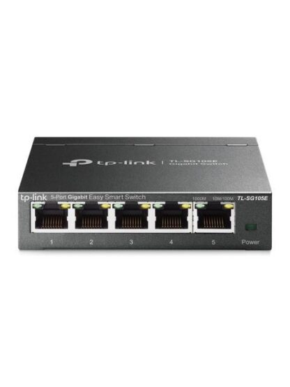 SWITCH TP-LINK GIGABIT ETHERNET TL-SG105E 5 PUERTOS 10-100-1000 MBPS 2000 ENTRADAS - NO ADMINISTRABLE