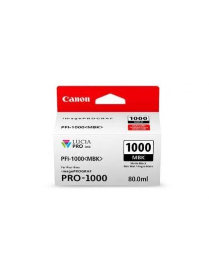TINTA CANON PFI-1000 MBK - NEGRO MATE - 80ML - Image 2