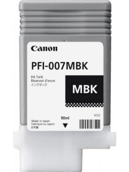 TANQUE DE TINTA CANON PFI-007MBK NEGRO MATE 90ML - Image 3