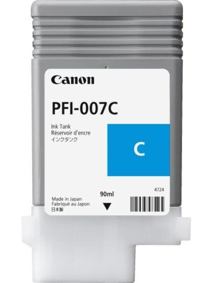 TANQUE DE TINTA CANON PFI-007C AZUL 90ML 2144C001AA - Image 2