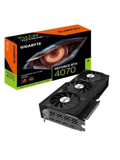 TARJETA DE VIDEO GIGABYTE NVIDIA GEFORCE RTX 4070 WINDFORCE OC V2 12G 12GB 192-BIT GDDR6 PCI EXPRESS X16 4.0