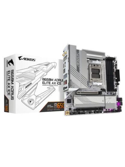 TARJETA MADRE GIGABYTE MICRO ATX B650M A ELITE AX ICE 64 GB DDR5 AM5 PARA AMD