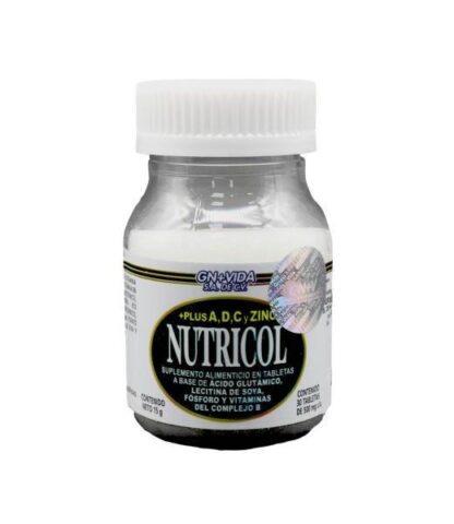TBS. NUTRICOL PLUS C 30 FRASCO MINI + VIT A DC Y ZINC (ETIQUETA B GN+VIDA