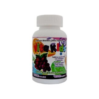 TBS. VITA KIDS MASTICABLES SABOR UVA CON VITAMINAS Y MINERALES C MIEL SALUD Y VIDA
