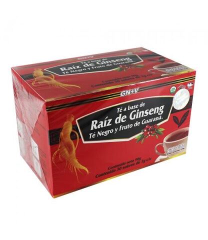 TE DE RAIZ DE GINSENG C 30 SOB. TE NEGRO Y FRUTO DE GUARANA GN+VIDA