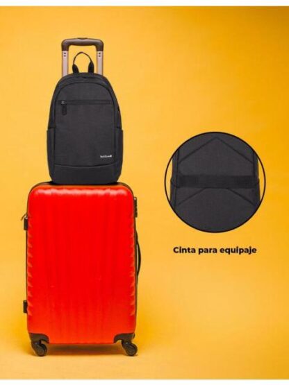 TECHZONE MOCHILA DE POLIESTER BASIC BLACK PARA LAPTOP 15.6 NEGRO - Image 6