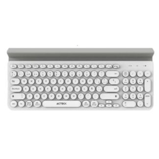 TECLADO ACTECK INSPIRE COMP TI695 INALAMBRICO BLUETOOTH-USB BLANCO-GRIS (ESPANOL)