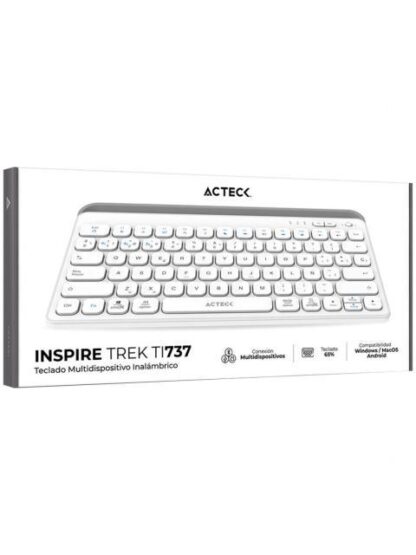 TECLADO ACTECK INSPIRE TREK TI737 65% INALAMBRICO RF INALAMBRICO-BLUETOOTH BLANCO ESPANOL - Image 5