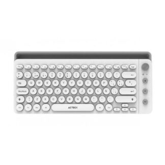 TECLADO ACTECK UNY COMP TI685 INALAMBRICO BLUETOOTH BLANCO (ESPANOL)