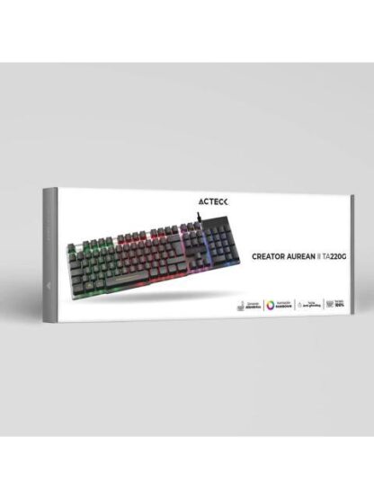 TECLADO GAMER ACTECK AUREAN II TA220G ALAMBRICO USB NEGRO - Image 4