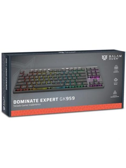 TECLADO GAMER BALAM RUSH DOMINATE EXPERT GK959 LED RGB TKL TECLADO MECANICO SWITCH BROWN INALAMBRICO RF INALAMBRICO-BLUETOOTH NEGRO ESPANOL - Image 5