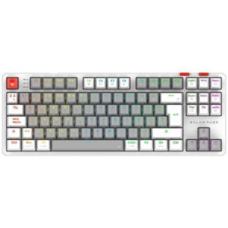 TECLADO GAMER BALAM RUSH LEVEL PRO GK990 LED RGB TKL TECLADO MECANICO OUTEMU RED INALAMBRICO RF INALAMBRICO-BLUETOOTH BLANCO ESPANOL