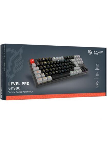 TECLADO GAMER BALAM RUSH LEVEL PRO GK990 LED RGB TKL TECLADO MECANICO OUTEMU RED INALAMBRICO RF INALAMBRICO-BLUETOOTH NEGRO ESPANOL - Image 5