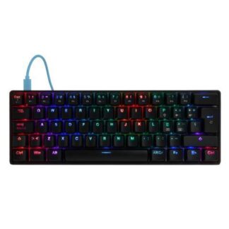 TECLADO GAMER GAME FACTOR KBG560 RGB TECLADO MECANICO SWITCH BLUE ALAMBRICO NEGRO (ESPANOL)