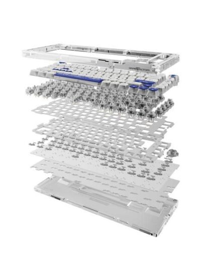 TECLADO GAMER GAME FACTOR KBG800 RGB 60% TECLADO MECANICO SWITCH GRAY INALAMBRICO BLANCO (ESPANOL) - Image 9