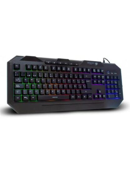 TECLADO GAMER NGKHYDRA 114 TECLAS RETROILUMINADO LED MULTICOLOR DISENO ERGONOMICO 6 BOTONES MULTIMEDIA NEGRO - Image 2