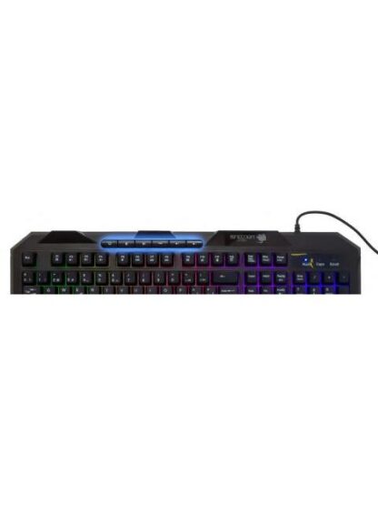 TECLADO GAMER NGKHYDRA 114 TECLAS RETROILUMINADO LED MULTICOLOR DISENO ERGONOMICO 6 BOTONES MULTIMEDIA NEGRO - Image 3