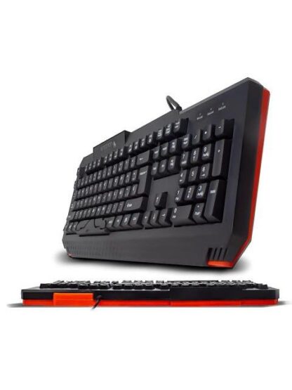 TECLADO GAMER NGKMINOTAUR 104 TECLAS RETROILUMINADO LED MULTICOLOR DISENO ERGONOMICO RESISTENTE A SALPICADURAS ROJO-NEGRO - Image 2