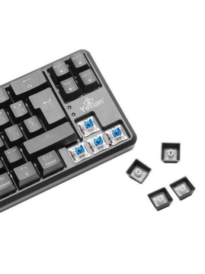 TECLADO GAMER YEYIAN AKIL S3500 RGB TECLADO MECANICO SWITCH BLUE ALAMBRICO NEGRO (ESPANOL) - Image 2
