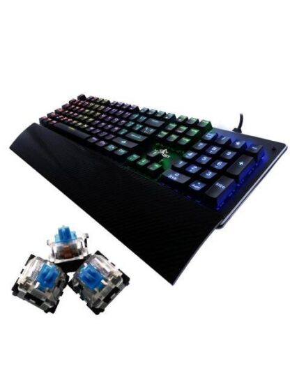 TECLADO GAMER YEYIAN FLARE SERIE 2000 RGB TECLADO MECANICO OUTEMU BLUE ALAMBRICO NEGRO (ESPANOL) - Image 4