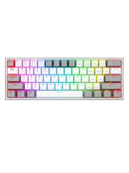 TECLADO MECANICO REDRAGON FIZZ PRO WHITE-GRAY INGLES BLANCO Y GRIS - Image 2