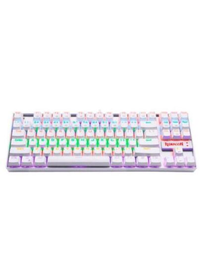 TECLADO MECANICO REDRAGON KUMARA WHITE RAINBOW ESPANOL BLANCO