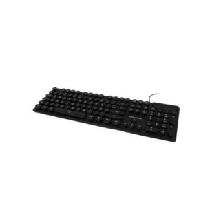TECLADO PERFECT CHOICE BLACK ROUND ALAMBRICO USB NEGRO (ESPANOL)